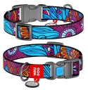 Collar WauDog Nylon Obroża nylonowa z QR-paszportem, plastikowy fastex, wzór LATO, 20mm/28-40cm