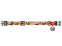 Collar WauDog Nylon Obroża nylonowa z QR-paszportem, plastikowy fastex, wzór AWOKADO NA RÓŻU, M 20mm/28-40cm