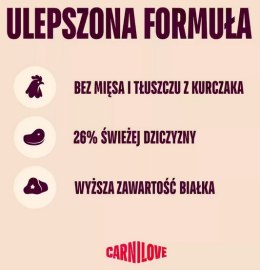 Carnilove Dog Active Venison & Reindeer Adult - dziczyzna i renifer 1,5kg