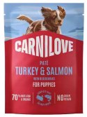 Carnilove Dog Turkey & Salmon Puppy - indyk i łosoś saszetka 300g