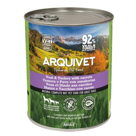 ARQUIVET mokra karma dla psa z cielęciną i indykiem 800g