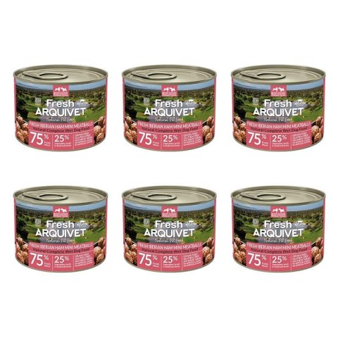 Arquivet Fresh MINI klopsiki z szynką iberyjską, słodkimi ziemniakami i brokułami 6x200g