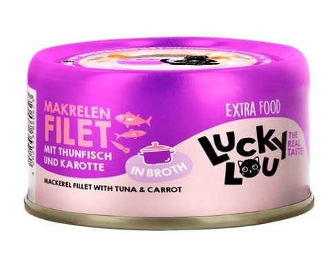 Lucky Lou Extrafood Makrela i tuńczyk w bulionie puszka 70g